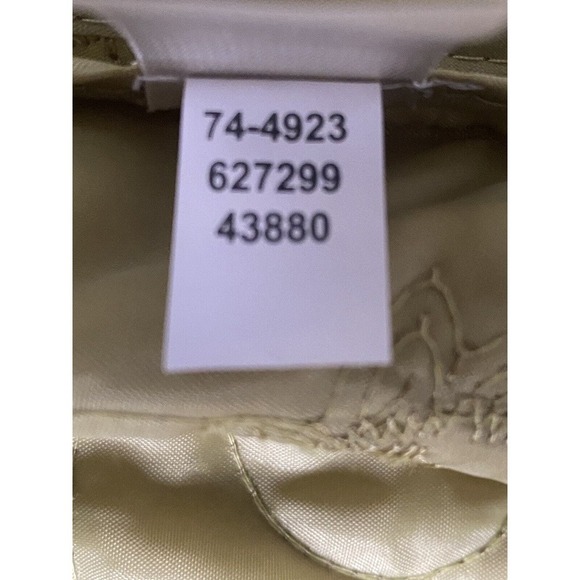 J. Jill Quilted Green 100% Silk Floral Embroidery Button Jacket Size Medium - Picture 7 of 8